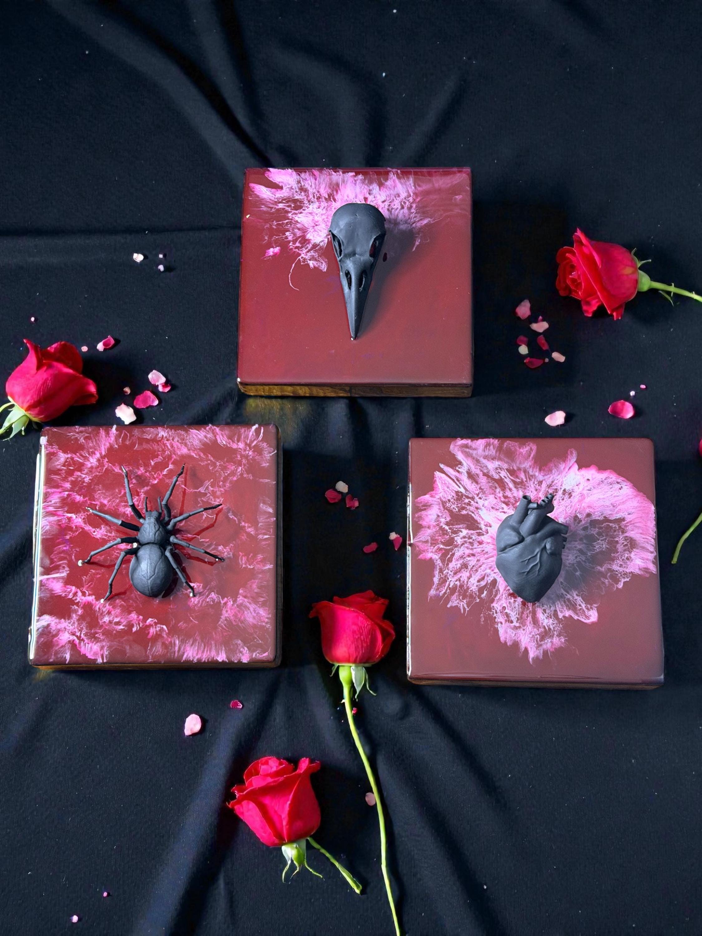 3D Resin Wall Art Triptych – Conceptual Sculpture Set