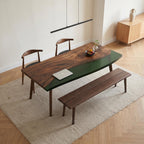 Walnut Resin Table, Burgundy Epoxy River Dining Table, Custom Wood Coffee Table, Handmade Tabletop Only, Live Edge Green Resin Furniture