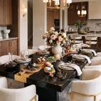 Black Epoxy Table with Genuine 24K Gold Leaf Stripe | Coffee or Dining Table