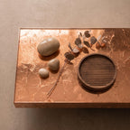Copper Leaf Epoxy Floating Shelf, Luxury Wall Shelf, Modern Entryway Console, Art Deco Home Decor, Custom Size, Free Shipping
