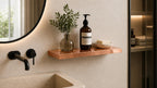 Copper Leaf Epoxy Floating Shelf, Luxury Wall Shelf, Modern Entryway Console, Art Deco Home Decor, Custom Size, Free Shipping