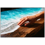 Bright Ocean Epoxy Table, Walnut Coffee or Dining Table, Coastal Furniture