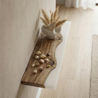 Walnut Epoxy Floating Shelf, Custom Live Edge Wall Shelf in Colors