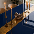 Blue Epoxy Table with Genuine 24K Gold Leaf Stripe | Coffee or Dining Table