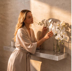 Silver Leaf Epoxy Floating Shelf: Custom Mirror-Finish Wall Console